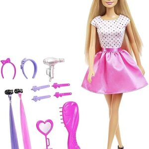 Barbie Doll with Hair Accessories Pack